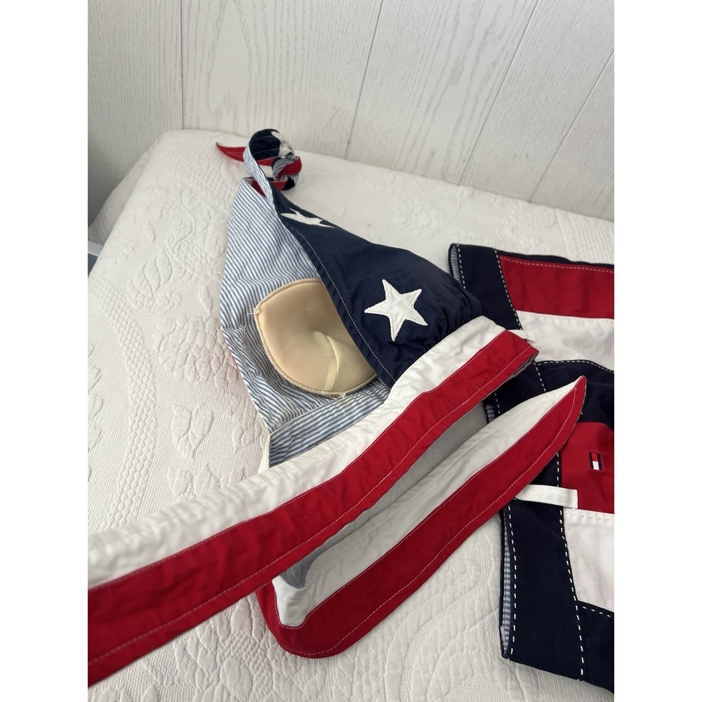 Rare 1990's Tommy Hilfiger USA Flag Halter Top Skirt Set Large & 6 Vintage Stars - Picture 11 of 16